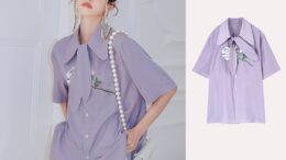 Iris Boutique IS137 Lavender shirt เสื้อเชิ้ต