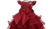Gd3716- พร้อมส่งจากไทย ชุดราตรีเด็กสีแดง ชุดออกงานเด็กหญิง กระโปรงสวยทรงสั้น แต่งโบว์สุดน่ารัก ปักแต่งตัวเสื้อสวยหรู ...