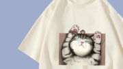 （จัดส่งตลอด 24 ชั่วโมง）BOOM SHOP  เสื้อยืด oversize ผ้าคอตตอน100 น่ารักแมว ใส่สบายๆ สไตล์เกาหลี