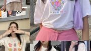 TS-เสื้อยืดลายการ์ตูน เสื้อยืดแฟชั่นสไตล์เกาหลี น่ารัก ใส่ได้ทั้งผู้หญิงและผู้ชาย SUNBALEE