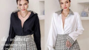 Zine Korea Tweed Set ชุดเซ็ทเสื้อโอเวอร์ไซส์ กับกางเกงกระโปรงผ้าทวีตสวยหรู