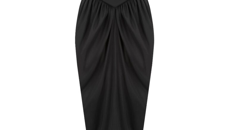 BLACKDOG BKK - AW2307 - Heart shape skirt - กระโปรงยาวเอวสูงทรงพอง